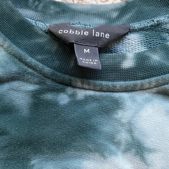 COBBLE Lane Blue Tie Dye Sweatshirt size M - Picture 4 of 6